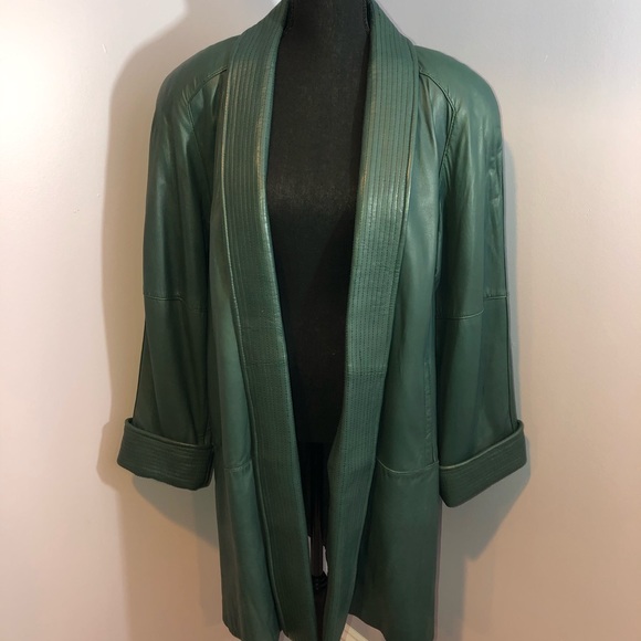 Tibor Jackets & Blazers - Vintage Leather Swing Coat,  Tibor, Medium NWOT